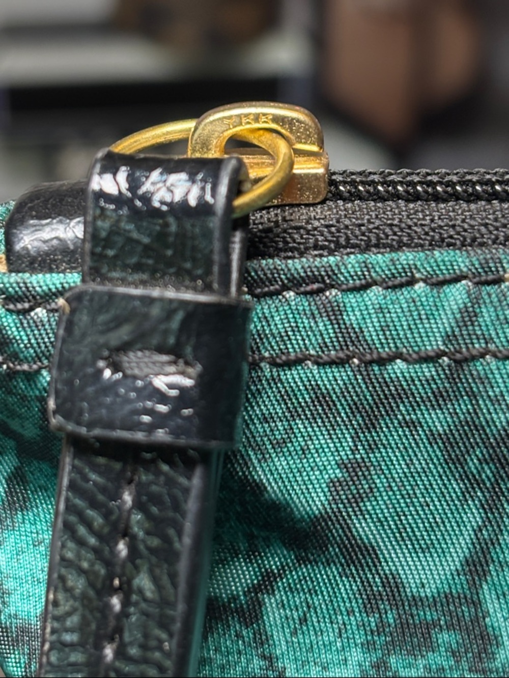 Coach F31506 Green Blue Snakeskin Print Tote Shoulder Bag COA - Picture 4 of 8